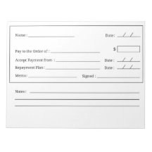 Check en blanc - Affirmation - Notepad