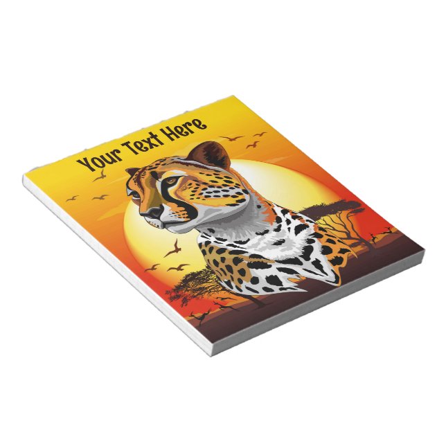 Bloc-note Cheetah African Feline Wild Animal (Incliné)