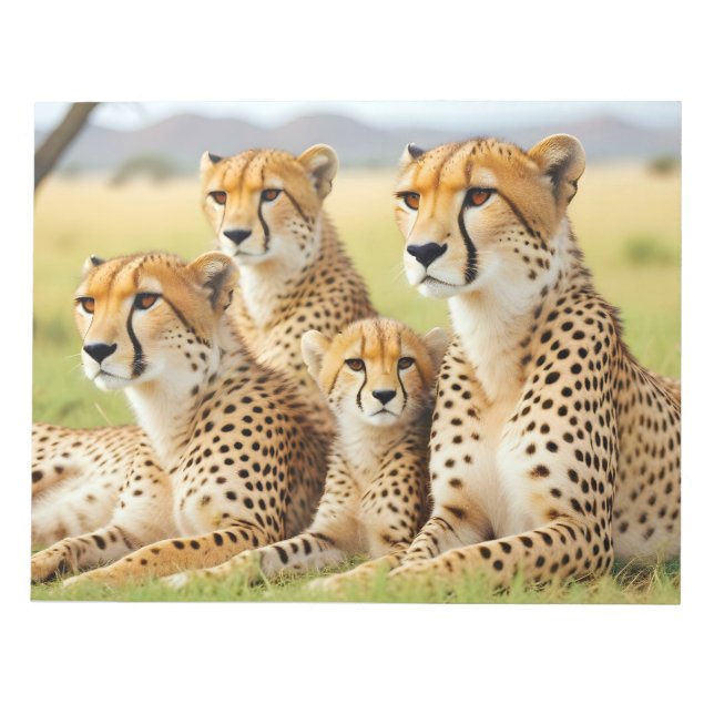 Bloc-note Cheetah Animal Nature Wildlife Affection Caring (Devant)