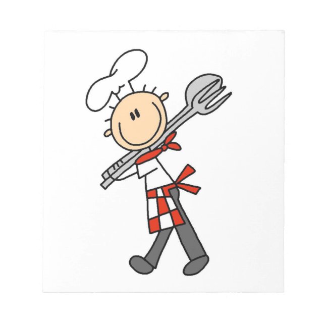Bloc-note Chef avec pince à salade (Devant)