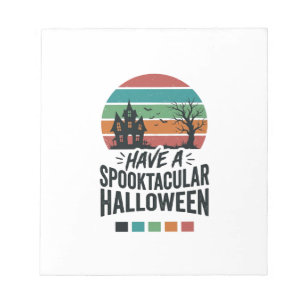 Bloc-note Chemise à gravure vintage Halloween Spooktacular D