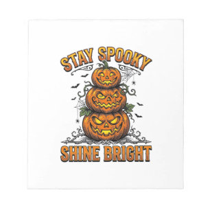 Bloc-note Chemise brillante vintage Halloween citrouille dés