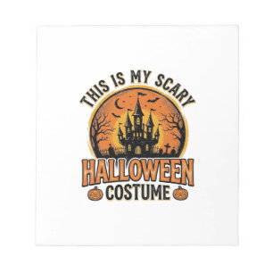 Bloc-note Chemise Château Hanté Costume Halloween Vintage De