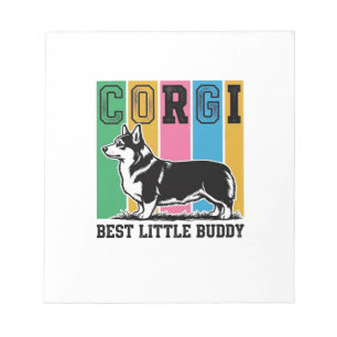 Bloc-note Chemise Corgi Love Gravure Vintage Silhouette de C