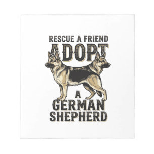 Bloc-note Chemise d'adoption de Berger Allemand Chien de Sau