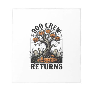 Bloc-note Chemise d'arbre d'Halloween Graphique de citrouill