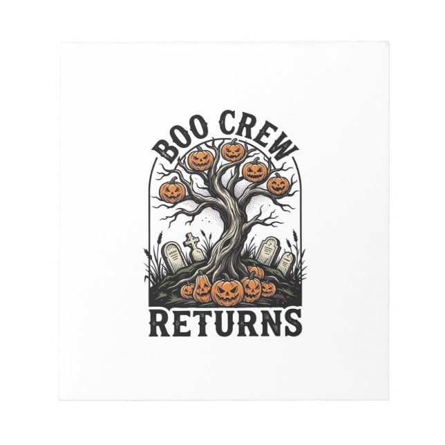 Bloc-note Chemise d'arbre d'Halloween Graphique de citrouill (Devant)