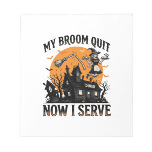 Bloc-note Chemise d'attendant d'Halloween Balai Cassa Humour