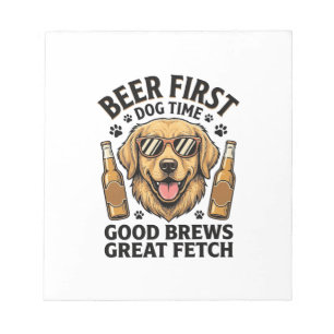 Bloc-note Chemise de bière Retriever doré Funny Dog Lover Vi