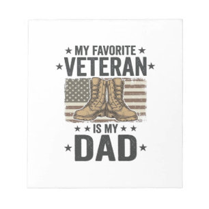 Bloc-note Chemise de bottes de combat patriotique pour papa