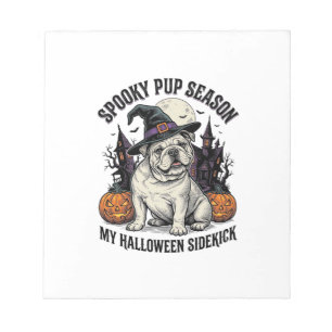 Bloc-note Chemise de Bulldog Halloween Chien Sorcière Mignon