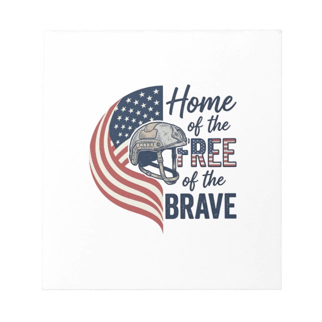 Bloc-note Chemise de casque Brave de la libre patrie_1 (Devant)