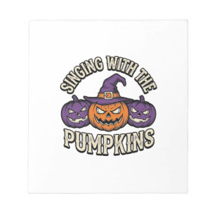 Bloc-note Chemise de chants de citrouille Halloween vintage