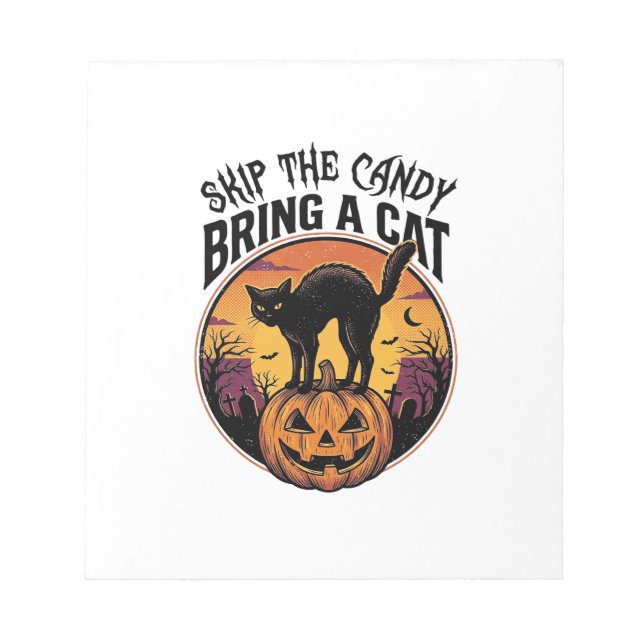 Bloc-note Chemise de chat Halloween pour cadeau d'amant de c (Devant)