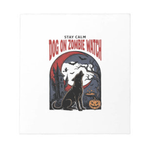Bloc-note Chemise de chien Halloween modèle patrouille zombi