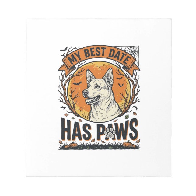 Bloc-note Chemise de chien Halloween pour parents d'animaux  (Devant)