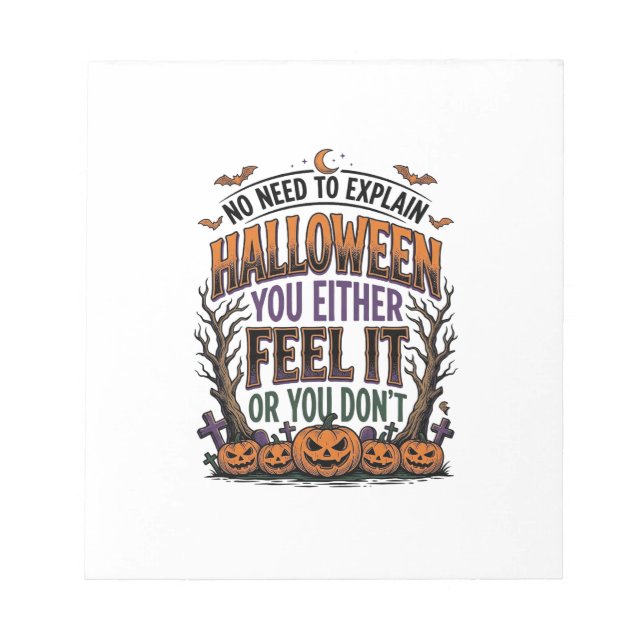 Bloc-note Chemise de citation Halloween Citrouille Chauve-so (Devant)