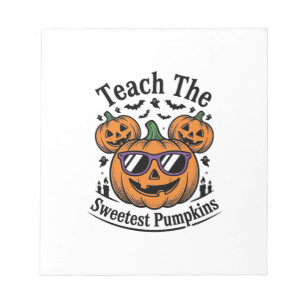 Bloc-note Chemise de citrouille de professeur Mignon Hallowe
