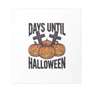 Bloc-note Chemise de compte à rebours d'Halloween Dessin de