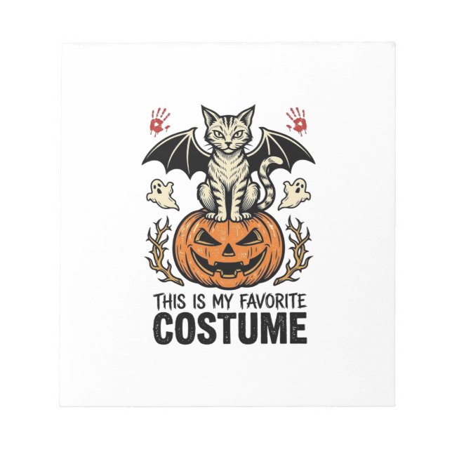 Bloc-note Chemise de conception de costume de chat de citrou (Devant)