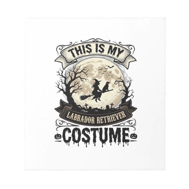 Bloc-note Chemise de costume d'Halloween de sorcière de Retr (Devant)