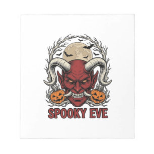 Bloc-note Chemise de démon Halloween avec citrouille de grav