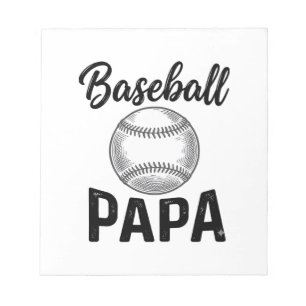 Bloc-note Chemise de design de gravure vintage Baseball Papa