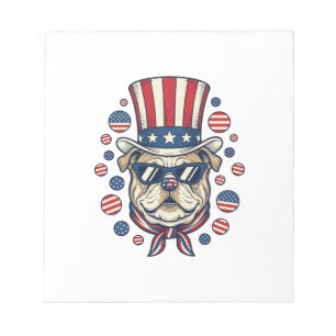 Bloc-note Chemise de design de gravure vintage de bulldog pa