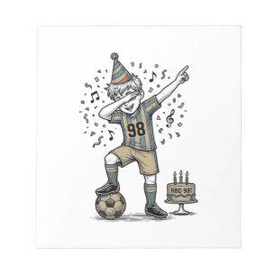 Bloc-note Chemise de garçon de football d'anniversaire Dab G