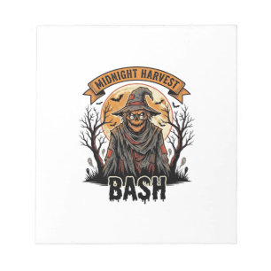Bloc-note Chemise de Halloween pour épouvantail Gravure vint