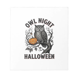 Bloc-note Chemise de hibou d'Halloween Vintage Party d'oisea