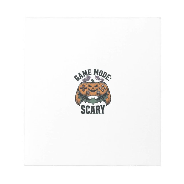Bloc-note Chemise de joueur effrayant Art de manette Hallowe (Devant)
