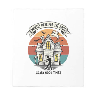 Bloc-note Chemise de maison hantée drôle Halloween vintage é