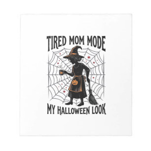 Bloc-note Chemise de maman Halloween Costume fatigué Graphiq