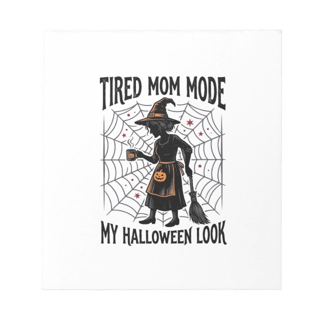 Bloc-note Chemise de maman Halloween Costume fatigué Graphiq (Devant)