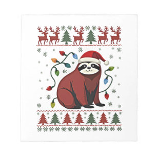 Bloc-note Chemise de Noël pour cadeau d'amant de paresseux S