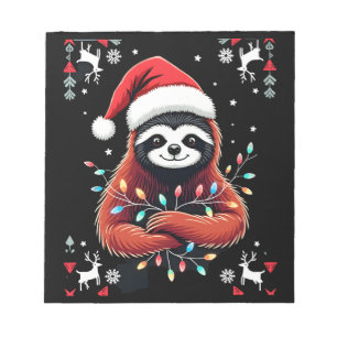 Bloc-note Chemise de Noël pour cadeau d'amant de paresseux S