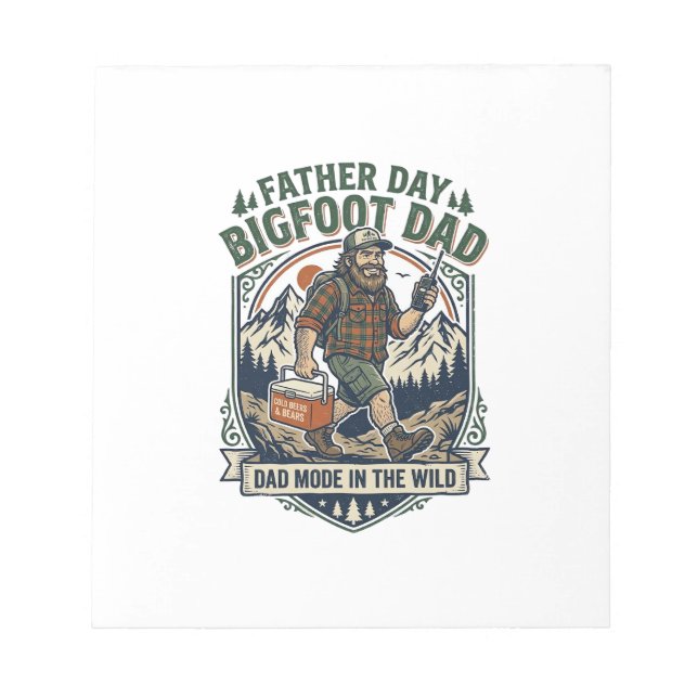 Bloc-note Chemise de papa Bigfoot pour la fête des pères, ca (Devant)