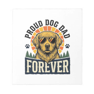 Bloc-note Chemise de papa de chien Design rétro Golden Retri