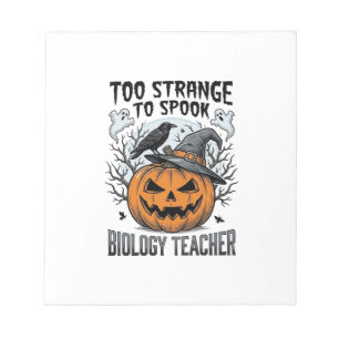Bloc-note Chemise de professeur de biologie Halloween Citrou