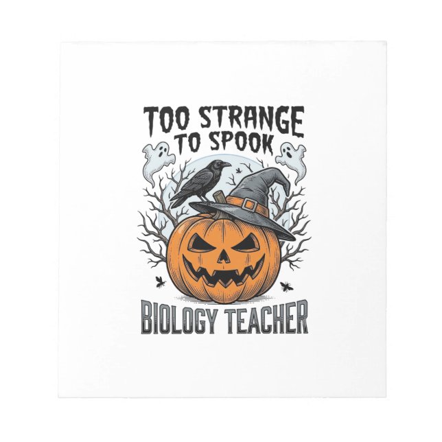 Bloc-note Chemise de professeur de biologie Halloween Citrou (Devant)