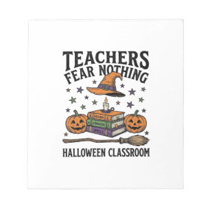 Bloc-note Chemise de professeur Halloween avec livres de sor
