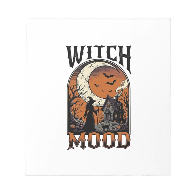 Bloc-note Chemise de sorcière Halloween Design de Lune Hanté (Devant)