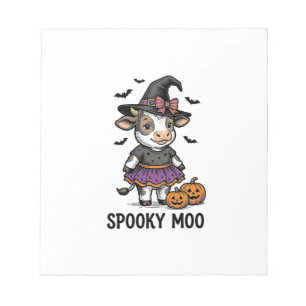 Bloc-note Chemise de vache Halloween Art de gravure de veau