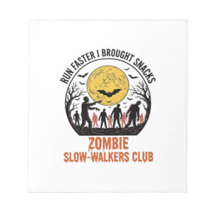 Bloc-note Chemise drôle de zombie avec lune gravée et humour