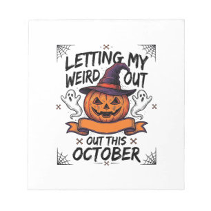 Bloc-note Chemise drôle d'Halloween avec des fantômes de cit