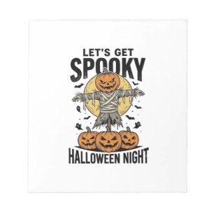Bloc-note Chemise Épouvantail Citrouille Graphique Halloween