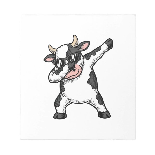 Bloc-note Chemise Graphique Vache Dabant Lunettes de Soleil  (Devant)