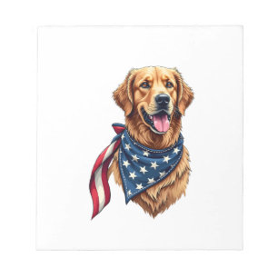 Bloc-note Chemise gravée vintage Americana Golden Retriever 