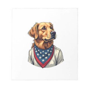 Bloc-note Chemise gravée vintage Americana Golden Retriever